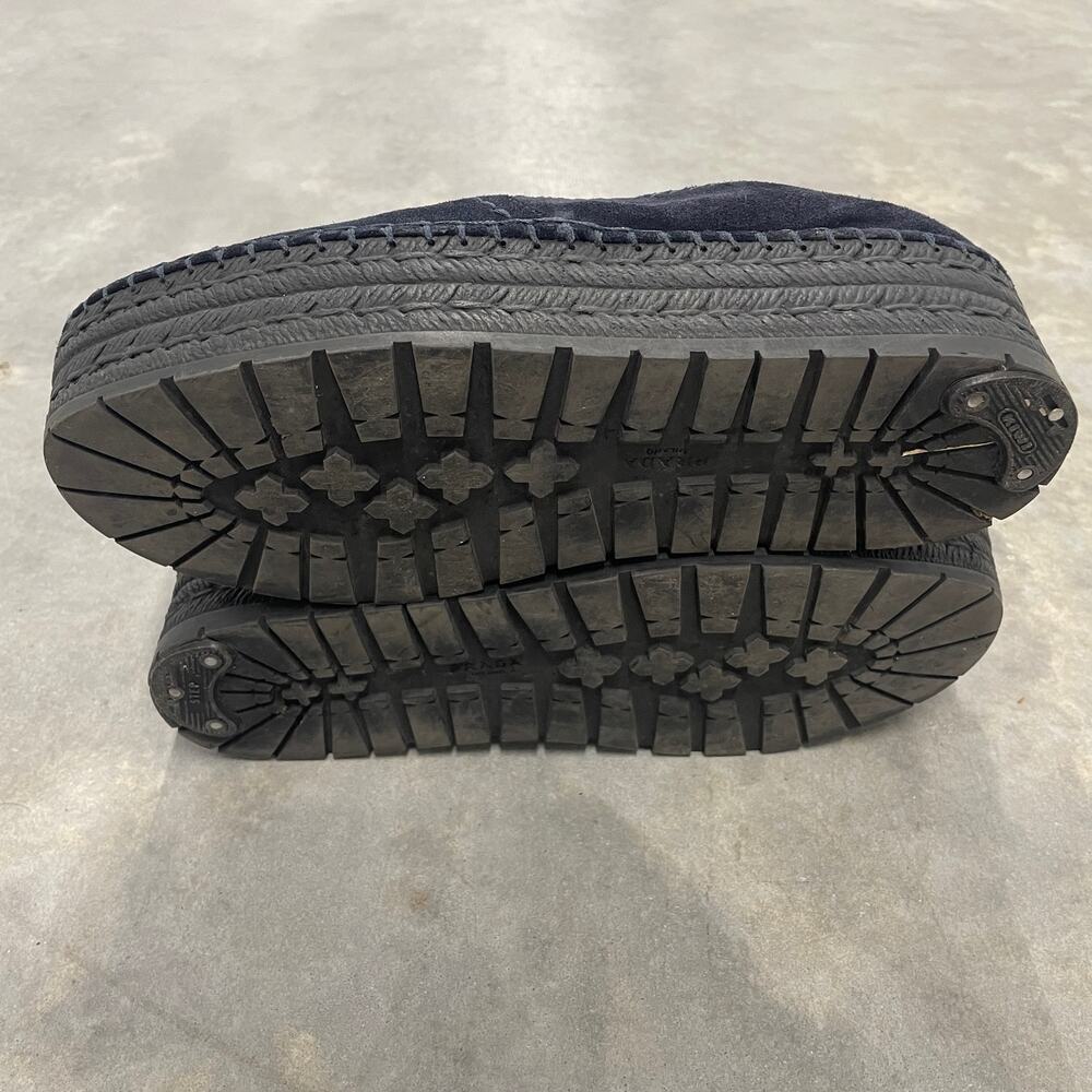 PRADA - Black Suede Platform Loafers - Picture 11 of 11